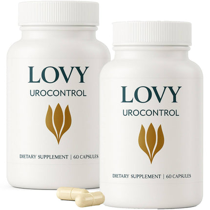 Lovy Urocontrol Capsules, Bladder Health Supplement, Maximum Strength Formula with Magnesium, Cranberry, Pumpkin Seed, Red Clover, Sea Buckthorn Fruit Powder, Non-GMO, Gluten Free, 60 Capsules (2)