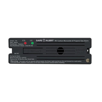 Safe T Alert 35 Series Dual LP/CO Alarm - Propane and Carbon Monoxide Alarm - Surface Mount, Black - 35-741-BL
