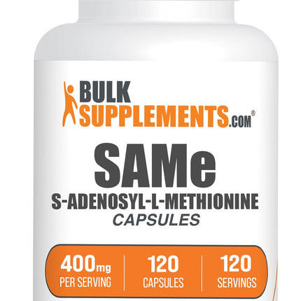BulkSupplements.com Same Capsules - S-Adenosyl-L-Methionine, Same Supplement - Gluten Free, 1 Capsule per Serving (400mg), 120 Capsules (Pack of 1)