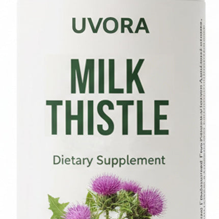 Uvora - Milk Thistle Extract,Uvora Premium Herbal Supplement with Milk Thistle Extract & Antioxidants – Supports Natural ification & Healthy Digestion – 300mg, 90 Capsules