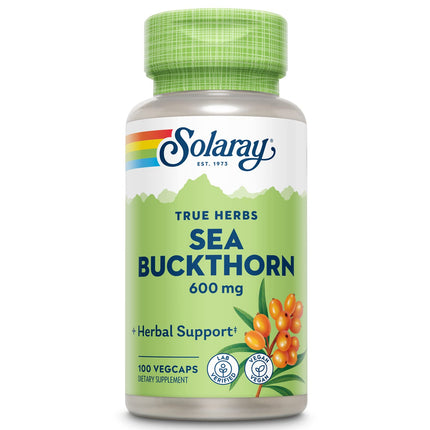SOLARAY Sea Buckthorn Berry, Veg Cap (Btl-Plastic) 600mg | 100ct