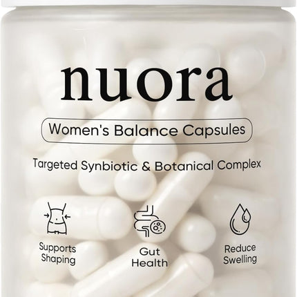 BIWQTY Nuora Gut Health Capsules with Berberine Black Pepper - Gut Supplement for Women, Digestive Balance, Non-GMO, 90 Capsules (1)