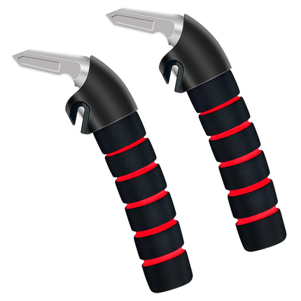 KOUNATSURI 2Pack Car Door Handle for Elderly Car Handle Assist Support Multifunction Handle for Elderly and Handicapped (Red)