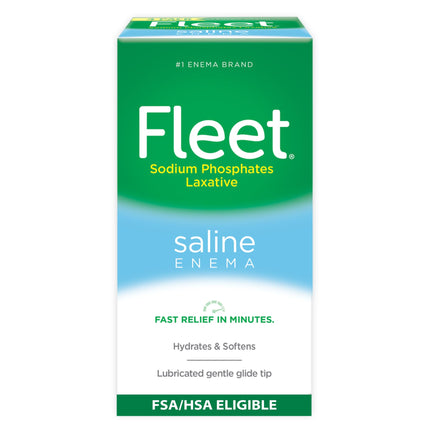 Fleet Laxative Saline Enemas for Constipation Relief for Adults, Fast and Effective, 4 Bottles per Pack, 4.5 Fl Oz Each