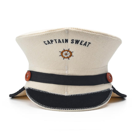 Halsa Sauna Hat - Captain Sweat Wool Sauna Cap for Men & Women, Eco-Friendly, Handmade, Breathable, One Size Fits All - Spa, Steam Room, Banya