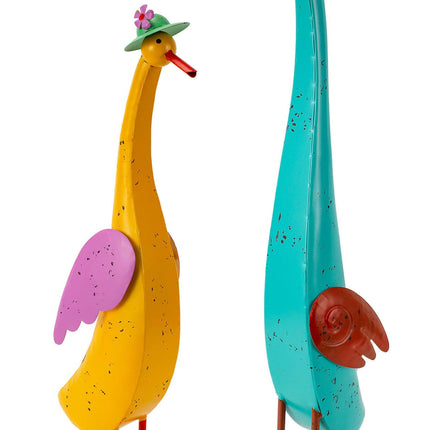 The Aura Collective 22" Duck Garden Statue Set of 2 Metal Ducks