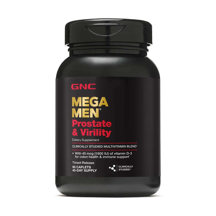 GNC Mega Men Prostate and Virility Multivitamin for Men, Supports Optimal Sexual Health and Prostate Health, 90 Count