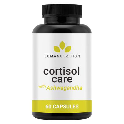 Luma Nutrition Cortisol Reducer and Manager - Ashwagandha + L-Theanine - Cortisol Supplements for Women and Men - Stress Relief, Restful Sleep, Detox, Lower and Control - 60 Capsules