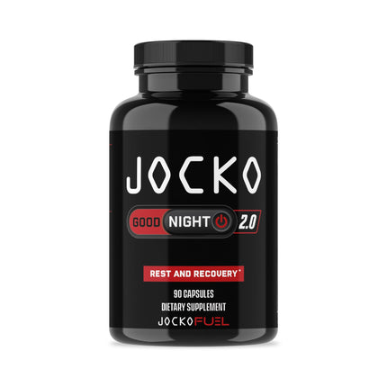 Jocko Fuel Good Night Sleep Aid for Adults - Sleeping Pills for Rest & Recovery, Non-Habit Forming with Tart Cherry Extract, L-Theanine, Lavender, & Lemon Balm (90 Capsules) Packaging May Vary