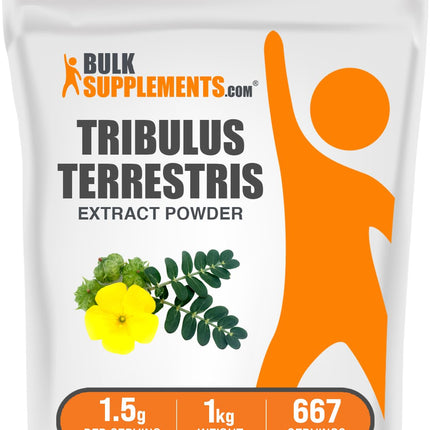 BulkSupplements.com Tribulus Terrestris Extract Powder - Tribulus Terrestris Supplements, Herbal Supplement - Gluten Free, 1.5g per Serving, 1kg (2.2 lbs) (Pack of 1)