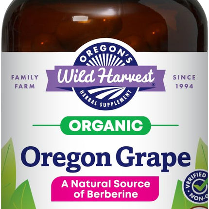 Oregon's Wild Harvest, Certified Organic Oregon Grape, Berberine Supplement, 1140 mg, 90 Count