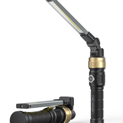 HOTLIGH Rechaegeable Work Light, 5000mAh Magnetic Flashlight with 360° Rotate Foldable Design, 1200 Lumens Led Work Light, Mechanic Light for Car Repairing/Emergency,Fathers Day Dad Gifts