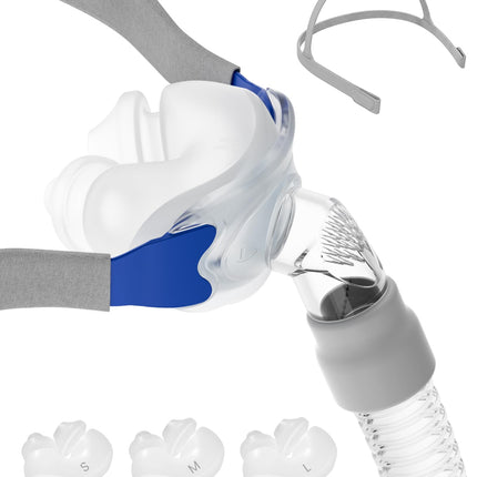 Replacement Set for Airfit P10 Nasal Pillow, Includes 3 Size Nasal Pillows, Adjustable Headgear, Tube Frame and Hose, All in One Set