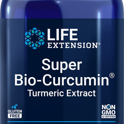 Life Extension Super Bio-Curcumin Turmeric Extract 400mg, 90 Veg Caps - Vegetarian Capsules - Non-GMO - Highly Absorbable