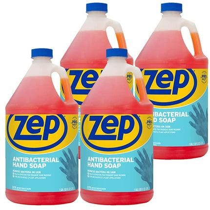 Zep Industrial Antibacterial Hand Soap - 1 Gallon (Case of 4) R46124 - Mild Formula, Removes Dirt and Soils From Hands…