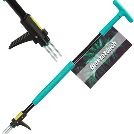 Breeze Touch 39" Weed Pulling Tool, 3-Claw Detachable Weed Puller Tool with Long Handle, Heavy Duty Stand Up Weeder Weeding Tool for Lawn, Yard, Garden, Crabgrass, Dandelion Picker, Weed Remover
