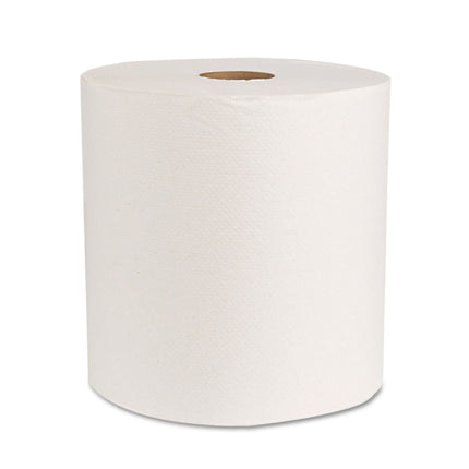 Genuine Joe GJO22700 Hard Wound Roll Towel, 800' Length x 7-8/9" Width, White (Case of 6)
