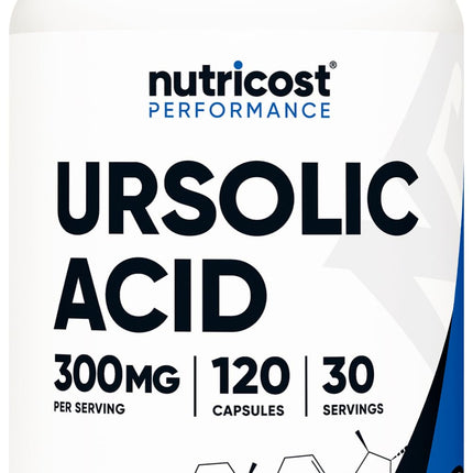 Nutricost Ursolic Acid 300mg, 120 Capsules - Vegetarian, Non GMO, Gluten Free, Soy Free
