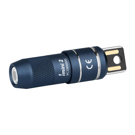 OLIGHT IMINI 2 EDC Rechargeable Keychain Flashlight, 50 Lumens Compact and Portable Mini LED Keyring Lights with Built-in Battery Ideal for Everyday Carry and Emergencies (Midnight Blue)