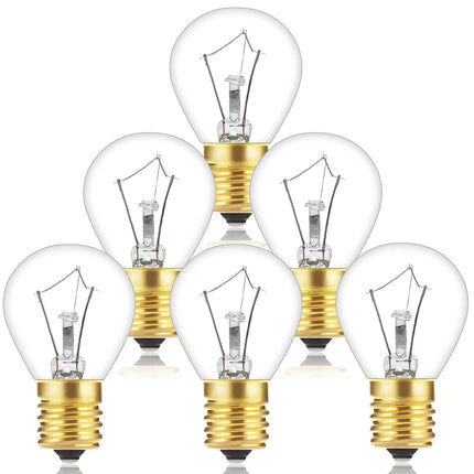 Lava Lamp Bulb 25 Watt, E17 Intermediate Base 6 Packs The Lava Original Replacement Bulb for 14.5-Inch Lava Lamp, Soft Warm White Glow, Long Life, High Temp Resistance, High-Output Heat S11 Bulb