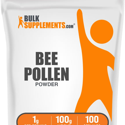 BulkSupplements.com Bee Pollen Powder - Superfood Supplement, Bee Pollen Supplement, for Immune Support - Gluten Free, 1g per Serving, 100g (3.5 oz) (Pack of 1)