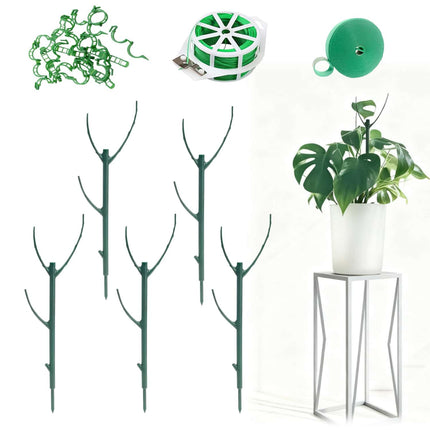Stackable Monstera Plant Support Stakes，Plant Stand Indoor，Stackable Monstera Plant Support Stakes，Plant Stand Indoor，Garden Tools & Garden Accessories, Equipped with clipsstrapsVelcro (5pack)