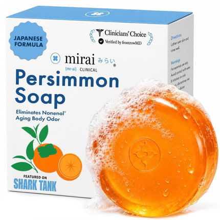 Mirai Clinical Persimmon Soap for Old People Smell,Nonenal® Odor Eliminator