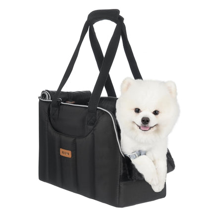 Dog Purse Carrier for Small Dogs Cats Rabbits Up to 13lbs, Lightweight Pet Sling Carriers with Crossbody Strap, Portable Puppy Soft Sided Tote Bag Carrier for Vet,Hiking,Travel Black