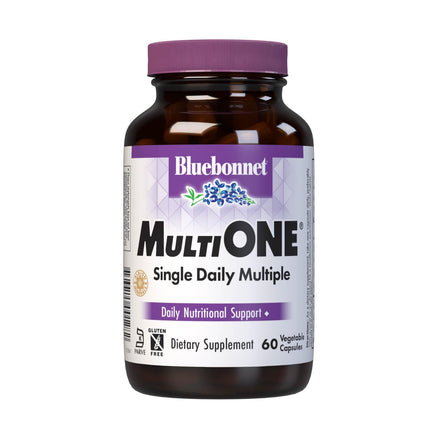 Bluebonnet Nutrition Mult One (with Iron), Daily Nutritional Support*, Vegetarian Friendly, Kosher Certified, Gluten-Free, Dairy-Free, 60 Vegetable Capsules, 60 Servings