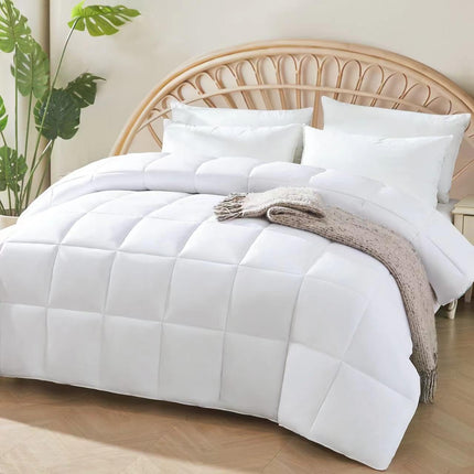 STWIENER 100% Viscose Made from Bamboo Comforter for Hot Sleepers- Breathable Cooling Silky Soft Duvet Insert King Size-with 8 Corner Tabs- All Season Comforter (102x90 Inches, White)