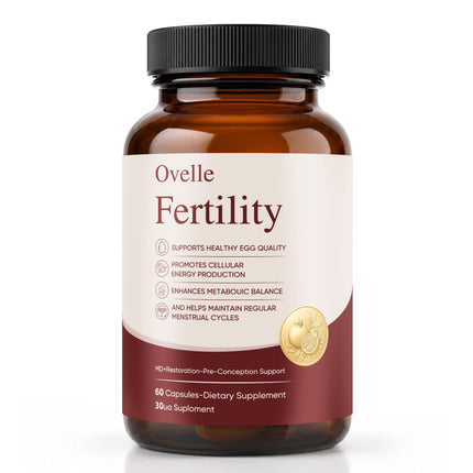 OVELLE FERTILITY Supplement for Women, Hormonal Balance & NAD+ Energy Support, 60 Vegetarian Capsules