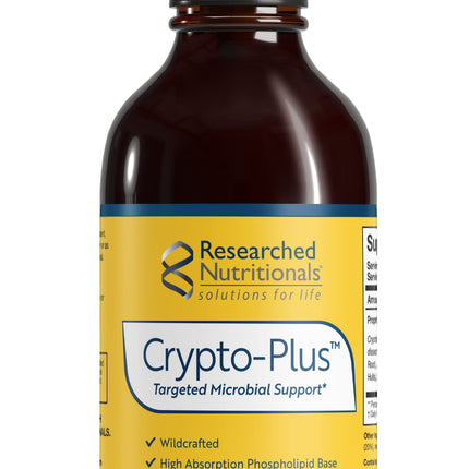 Researched Nutritionals Crypto-Plus - Targeted Microbial & Immune Support Formula with Red Root, Black Walnut Extract and Phospholipid Delivery for Maximum Nutrient Absorption (4 Fl Oz)