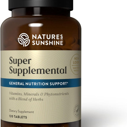 Nature's Sunshine Super Supplemental: Complete Multivitamin with Minerals, Antioxidants & More for Nutritional Gaps, Overall Health, Immune & Energy Support. 120 Tabs
