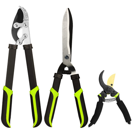 YRTSH Loppers Hedge Clippers & Pruners Combo Set 3-Piece Hedge Shears