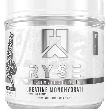 RYSE Creatine Monohydrate Powder - Unflavored - Supports Men & Women Lean Muscle Growth, Strength, Power, and Endurance - Helps Reduce Fatigue and Improve Workout Recovery - 100 Servings.