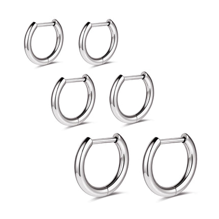 AOEDEJ G23 Titanium Hoop Earrings 18G Small Huggie Hoop Earrings