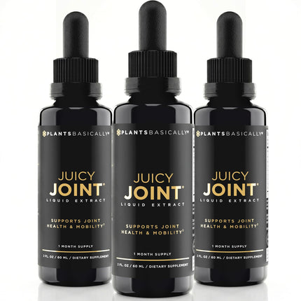 Juicy Joint Extract -100% Plant-Based Joint Support Supplements for Women & Men |Supports Joint Mobility, Relief & Recovery |Fast Absorbing Formula| USA Made, Organic &Vegan| 3 Bottles, 90-Day Supply