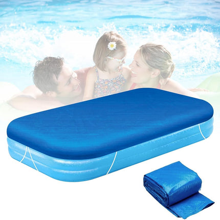 Nirvany Rectangular Pool Cover, Fits 120 in x 72 in Inflatable Rectangle Swimming Pool Cover, Dustproof Rainproof Waterproof Square for Garden Outdoor Paddling Family Pools Protector