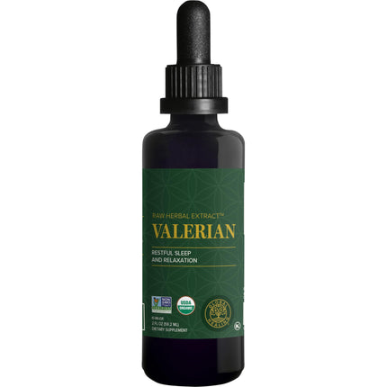Global Healing Organic Valerian Root Extract Liquid Supplement - Raw Herbal Extract for Healthy Relaxation, Sleep & Calm -Alternative to Valerian Root Capsules for Bioavailability - 2 Fl Oz