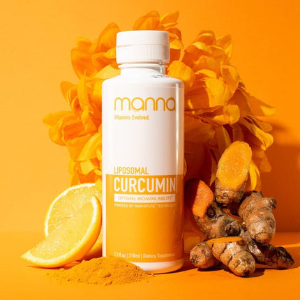 Manna Vitamins Evolved Liposomal Liquid Curcumin for Advanced Absorption Best Turmeric Supplement for Daily Joint & Immune Health Support - Vegan, Non-GMO, 95% Curcuminoids (2 Pack)