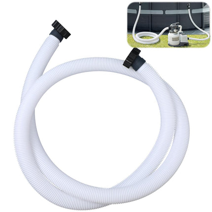 Frienda 10 ft Swimming Pool Replacement Hose - 1.5" Diameter Plastic Above Ground Hose Replacement Accessory for Home, Swimming Pool, Filter Pump, Saltwater Systems(White, Black)
