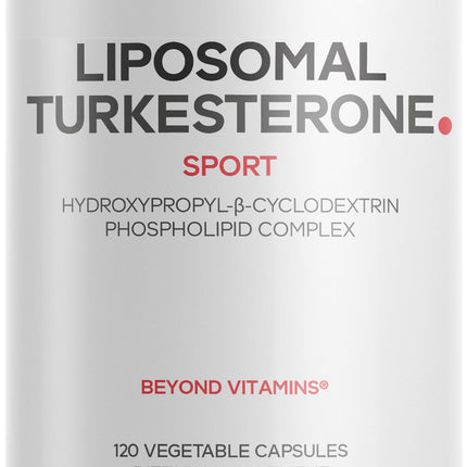 Codeage Turkesterone Supplement, 4-Month Supply, Hydroxypropyl-β-Cyclodextrin, Liposomal Delivery, Sports, Pre & Post-Workouts, Ajuga Turkestanica, Vegan, Gluten-Free, Non-GMO - 120 Capsules