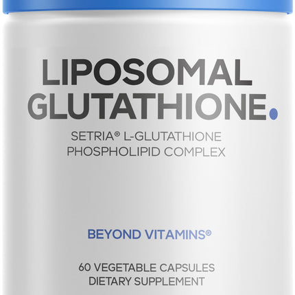 Codeage Liposomal Glutathione Supplement - Pure Reduced Setria L-Glutathione, Liposomal Delivery, Phospholipid Complex - Encapsulated Glutathione Powder Pills - Vegan, Non-GMO - 60 Capsules