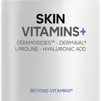 Codeage Skin Vitamins+ Supplement – Ceramosides, Dermaval, Hyaluronic Acid, Coffeeberry, Vitamin C – Skin Elasticity, Wrinkle & Moisture Support – Liposomal Delivery – Non-GMO, 30 Capsules