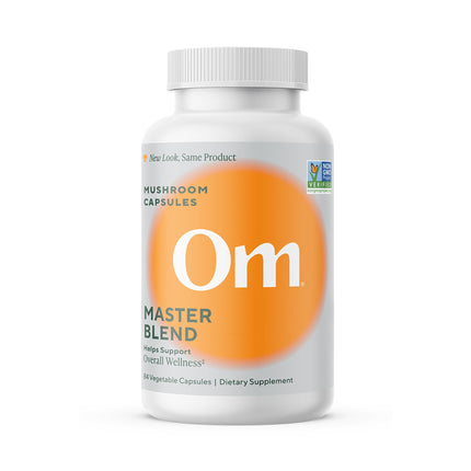Om Master Blend Mushroom Capsules - Organic Mushroom Supplement with 10 Mushrooms and Ashwagandha – Support Immunity, Gut Health & Stress Relief, 84 Count (28 Servings)