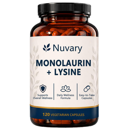 Nuvary Monolaurin Lysine Capsules, 120 Count (1)