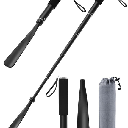 TriPro Shoe Horn Long Handle -15"-37" Telescopic Metal Shoe Horn Adjustable Length, Aluminum Alloy, Portable Long Handled Shoe Horn, Shoe Horn Long Handle For Seniors Men Women Kids