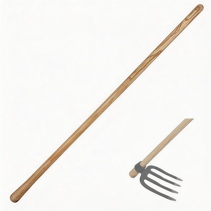 Paiaojia 55-Inch Pure Solid Wood Replacement Handle for Garden Hoe Digging Spading, Surface Coated with Protective Paint, Clear Finish, Convenient and Durable (Spade & Fork Head Not Included)