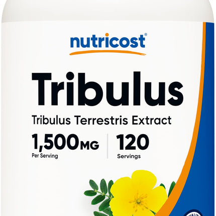 Nutricost Tribulus Terrestris Extract 1500mg, 240 Capsules - 45% Saponins, 120 Servings, Non-GMO, Gluten Free