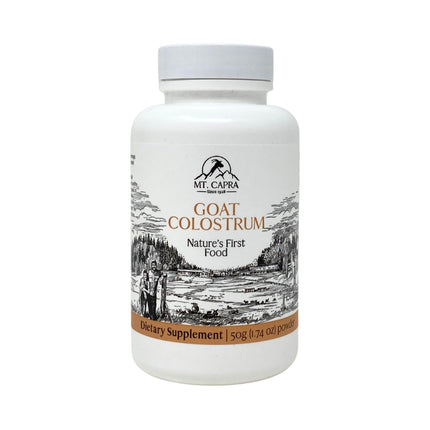 Mt. Capra Goat Colostrum | for Healthy Immune System, Gut, and Athletic Performance | Grass-Fed, High in Immunoglobulins | 17 Servings - 50 Grams